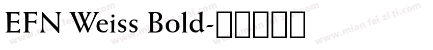 EFN Weiss Bold字体转换